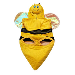 Honey Bumble Bee Full Body Hooded Halloween Costume Toddler Kids Small Size 2-3